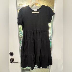 💃🖤Wilt🖤💃Black Tiered Short Sleeve Dress Size Medium